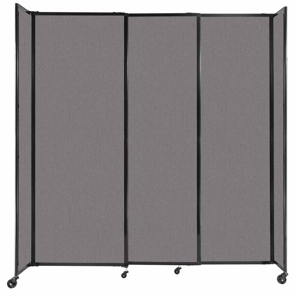 StraightWall Sliding Portable Partition 7'2" x 7'6" Slate Fabric